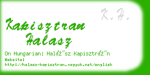 kapisztran halasz business card